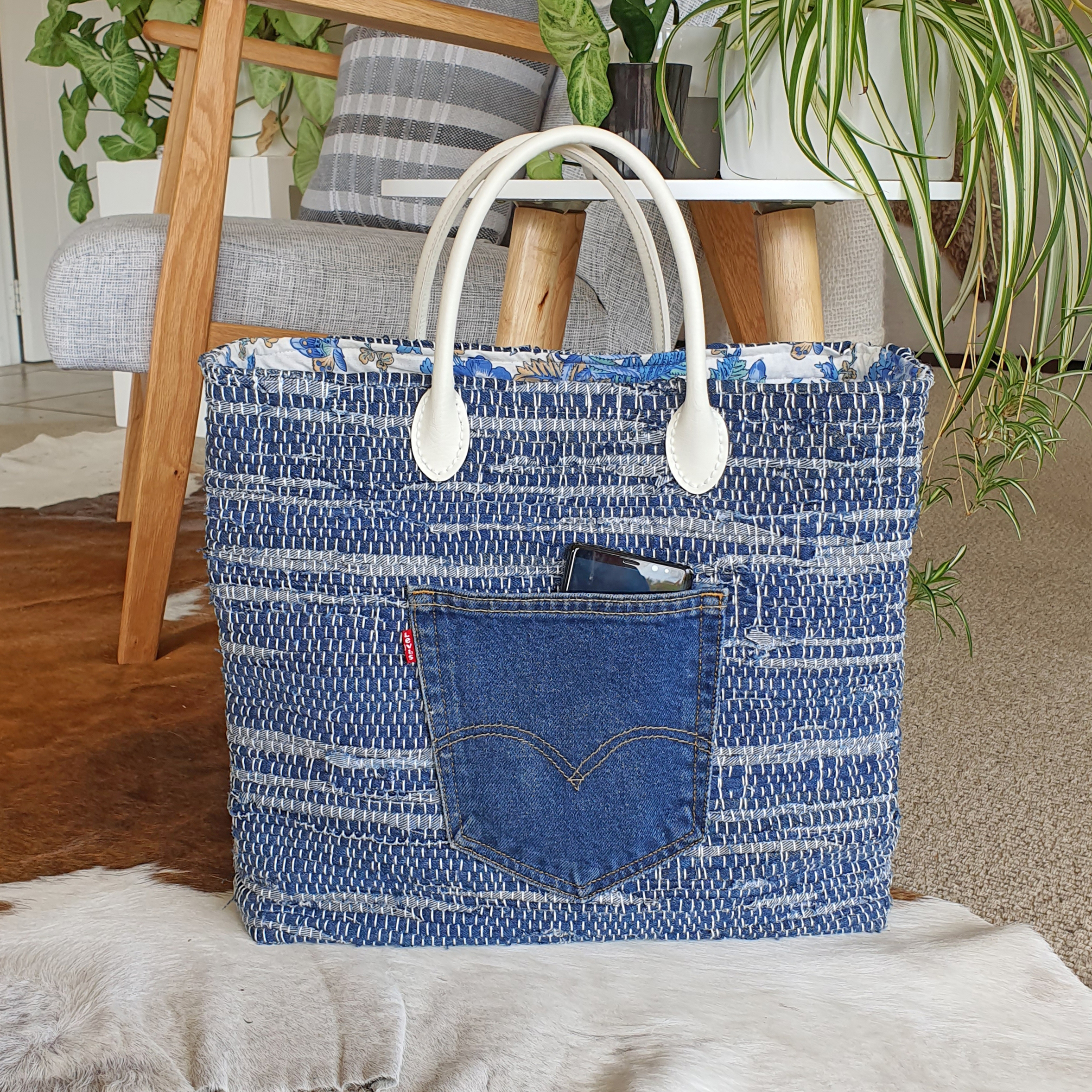 Really Big Denim Tote Bag – billytshop