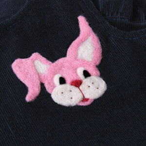 Cute bunny on a dress